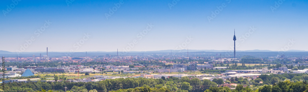 Panorama von Nürnberg in Franken