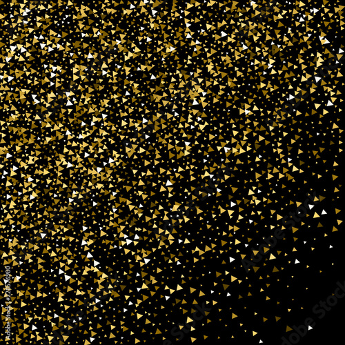 Gold triangles luxury sparkling confetti. Scattere © Begin Again