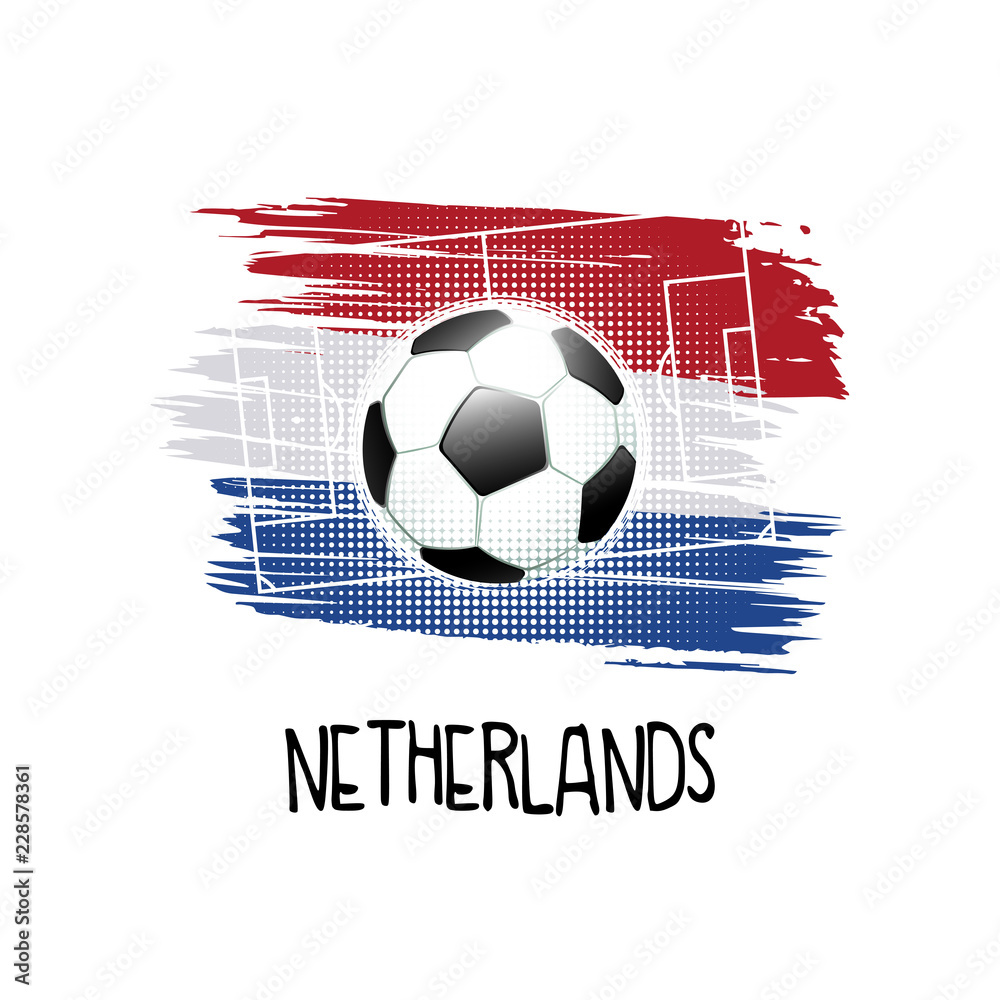 Naklejka Soccer-Football Concept. Netherlands.