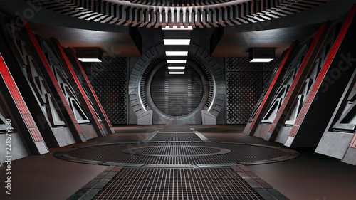 Fototapeta Naklejka Na Ścianę i Meble -  Space environment, ready for comp of your characters.3D rendering