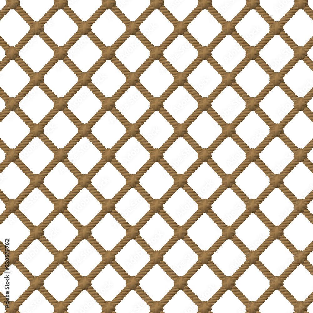 Rope net pattern. Isolated vector illustration on white background. Rope net pattern. Isolated vector illustration on white background.