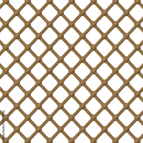 Rope net pattern. Isolated vector illustration on white background.