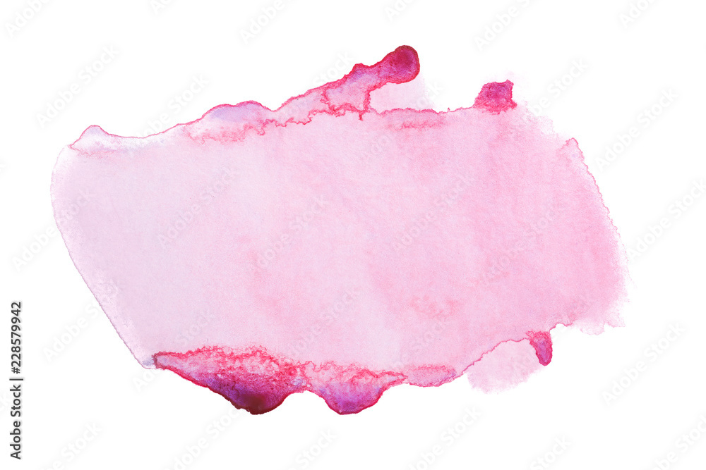 red watercolor blob spread paint. Element blank on a white background Stock  Photo | Adobe Stock