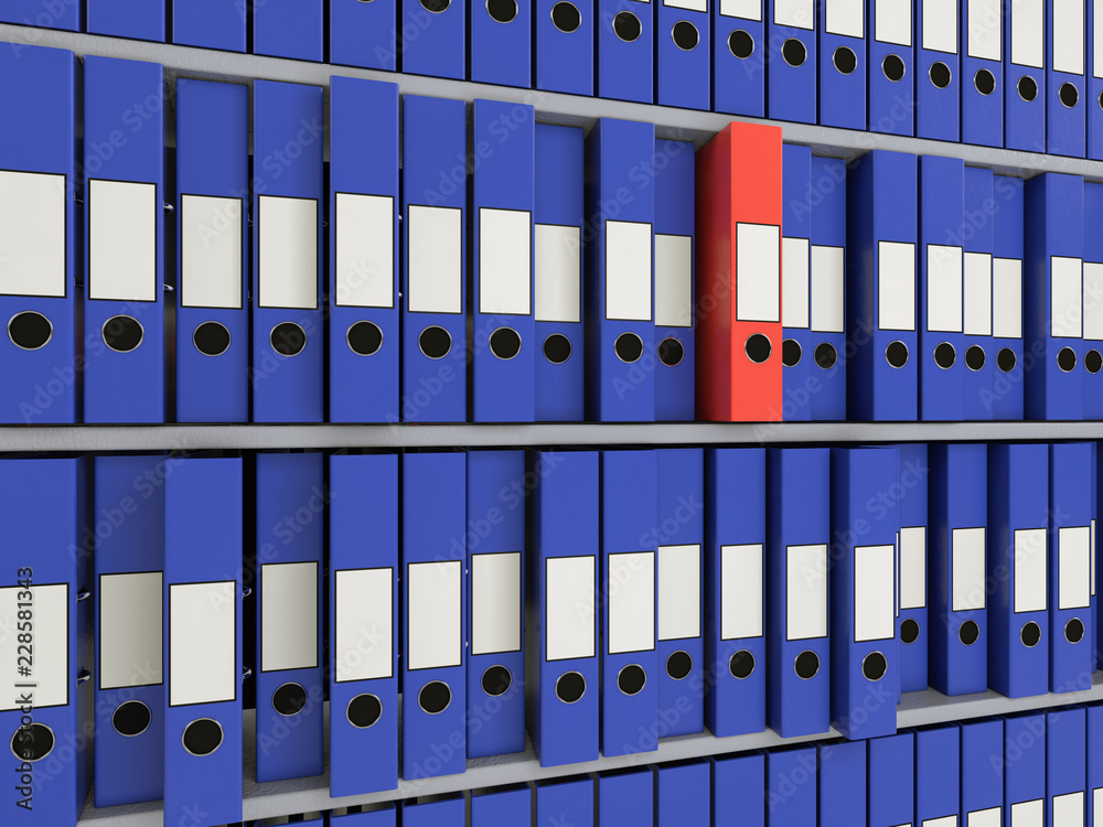 File folders in a row against isolated background (3d rendering) File folders in a row against isolated background (3d rendering)