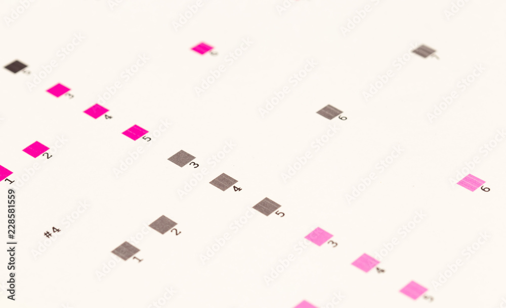 Photo proven ink printer paper with numbers as a list Photo proven ink printer paper with numbers as a list