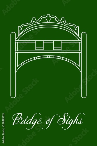 the illustration with landmark the bridge of sights