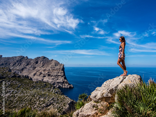 Obraz na płótnie Beautiful scenery at Cap de Formentor in Mallorca Spain w salonie