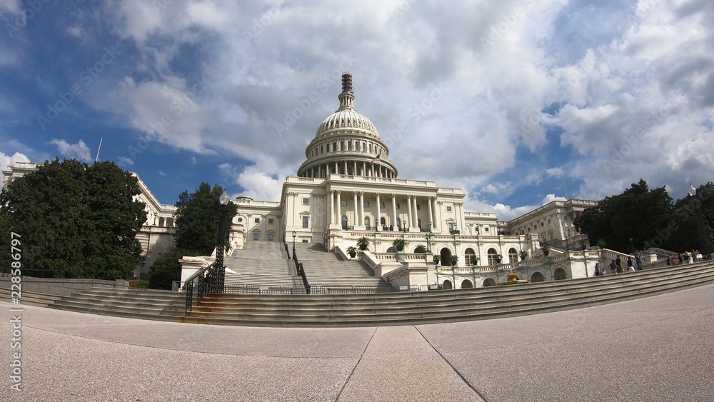 United States Capital Building, Congress - Washington DC Wide Angle