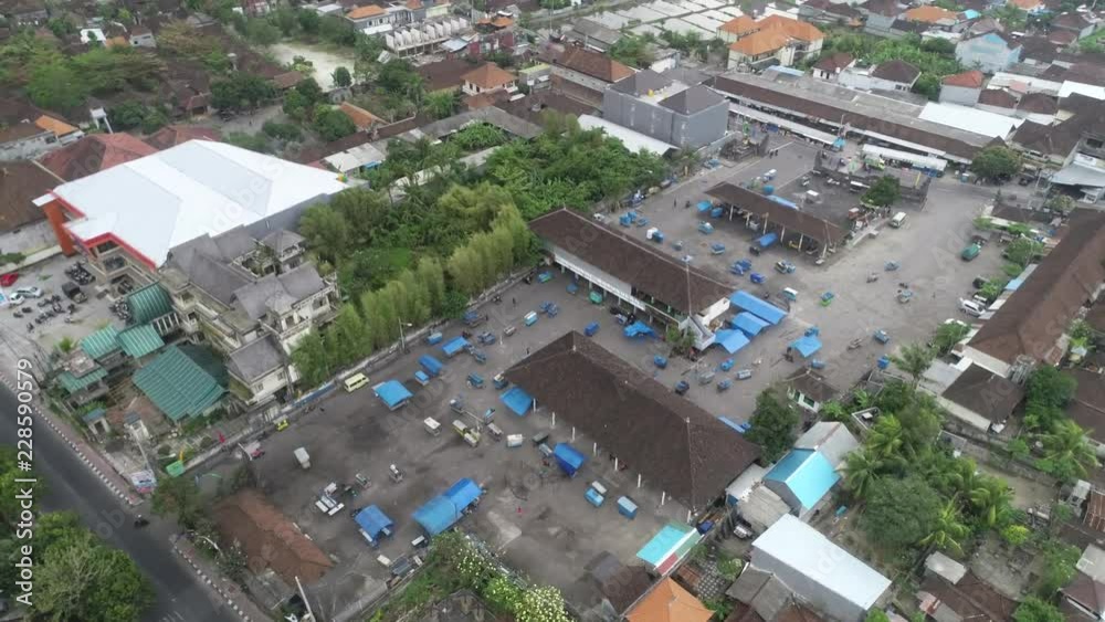 Aerial of Intersection Near Ubud, Bali, Indonesia Aerial of Intersection Near Ubud, Bali, Indonesia