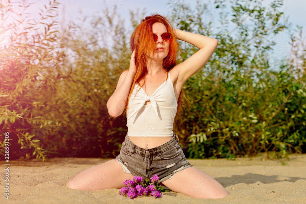 Enjoying the natural beauty and sunbathing Enjoying the natural beauty and sunbathing