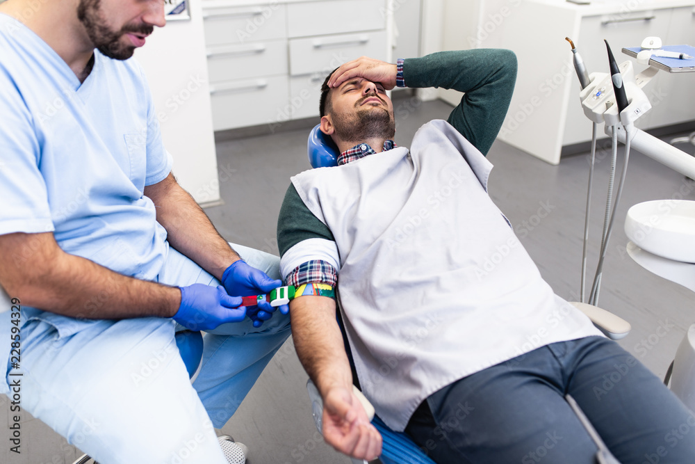 Fototapeta premium Platelet rich plasma ( PRP) therapy process.
