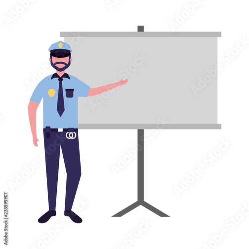 office police man board