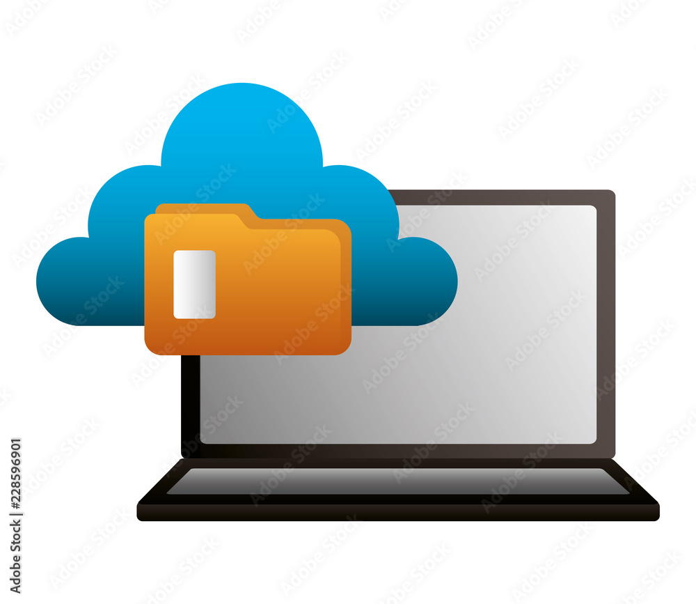 laptop cloud computing folder file data laptop cloud computing folder file data