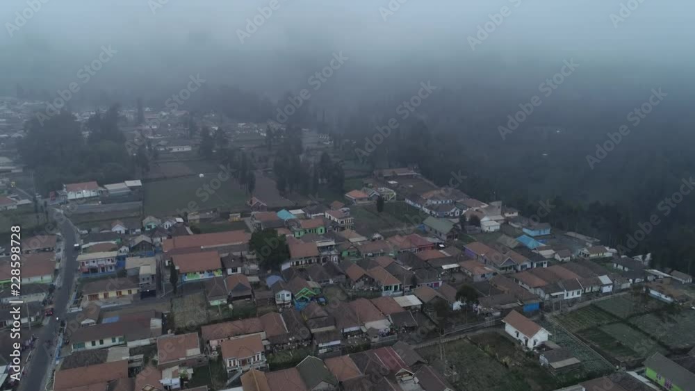 Arial of Mount Bromo, Indonesia and Surrounding Villages Arial of Mount Bromo, Indonesia and Surrounding Villages
