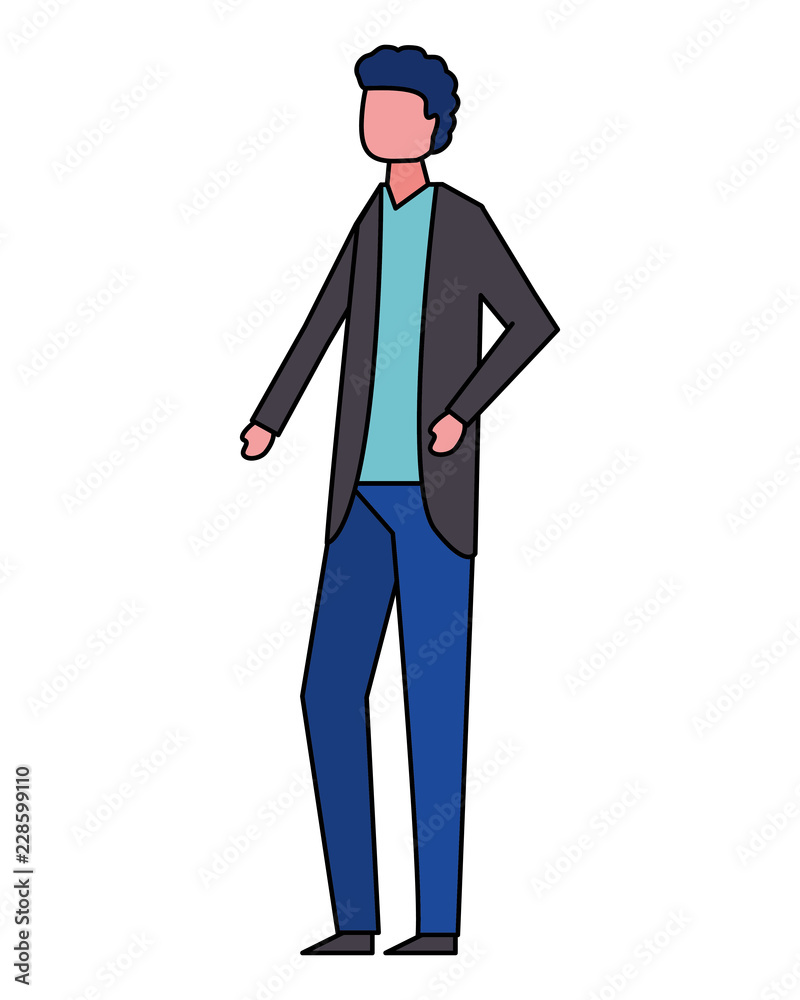 man cartoon character on white background man cartoon character on white background