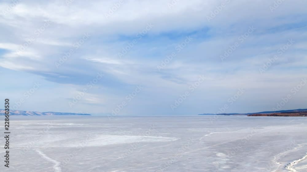 Lake Baikal winter landscape timelapse Lake Baikal winter landscape timelapse