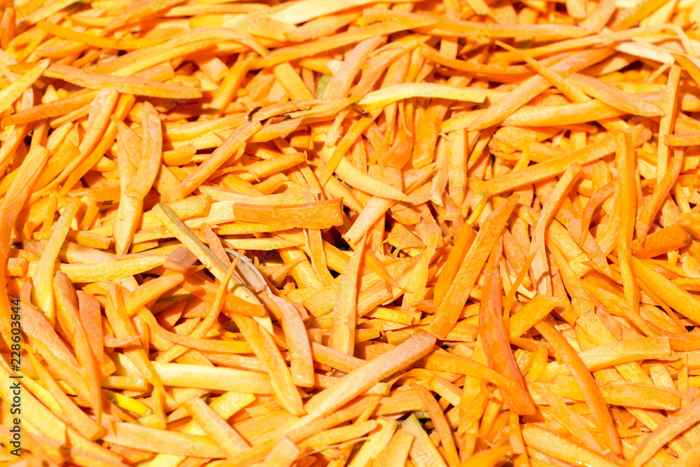 sliced carrot for meal