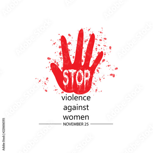 Stop violence against women concept. November 25