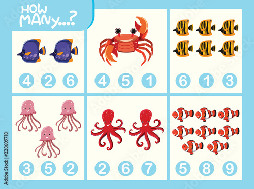 Matching picture number worksheet