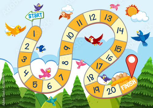 Nature and bird board game