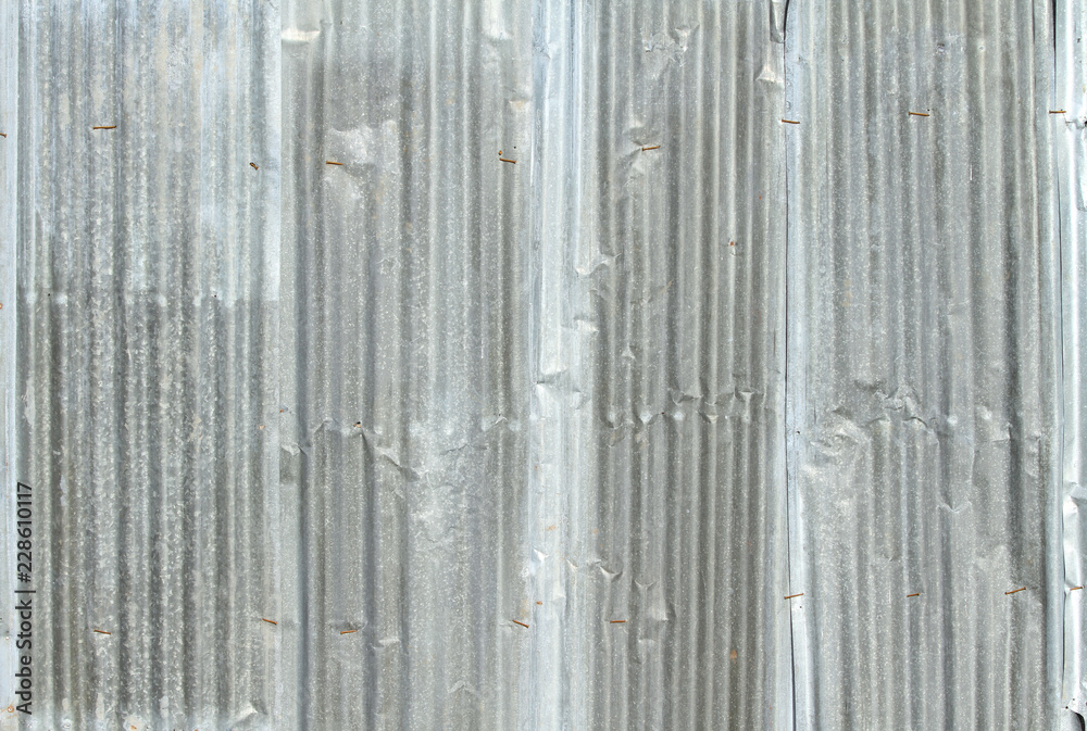 Obraz premium Corrugated metal sheet wall texture background