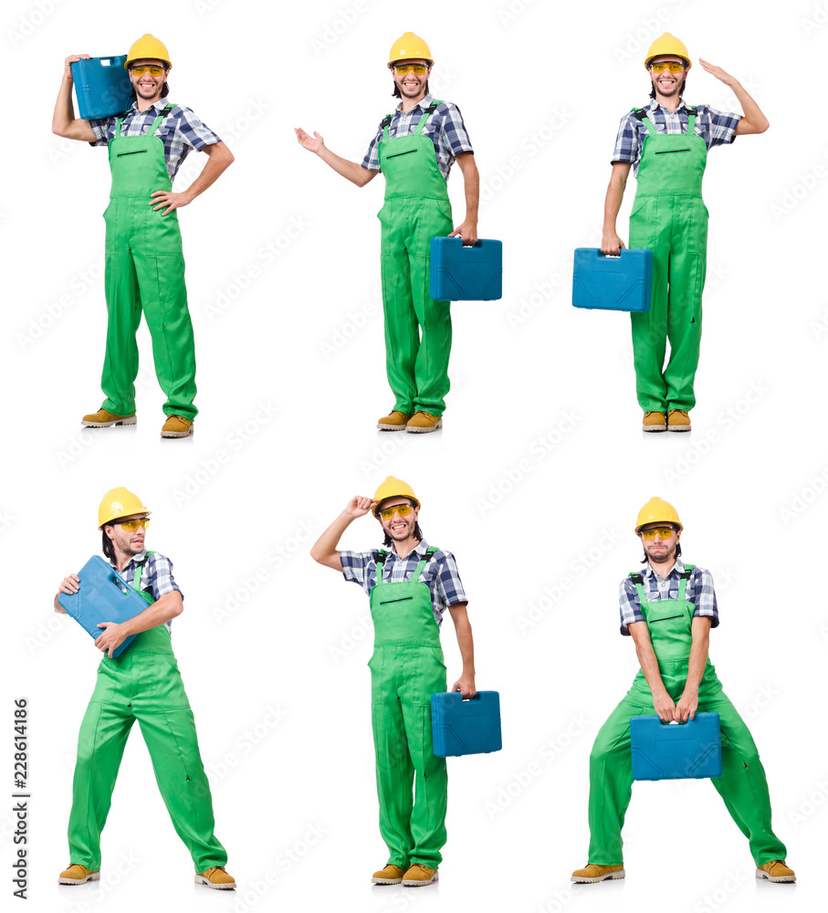 Industrial worker isolated on the white background Industrial worker isolated on the white background