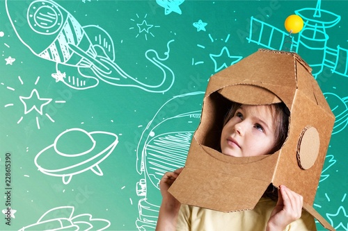 Fotografija Beautiful girl dreamer about space