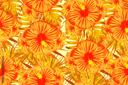 Orange exotic pattern.