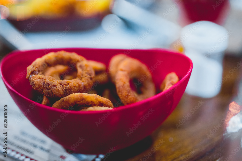 onion rings and sauce. onion rings and sauce.