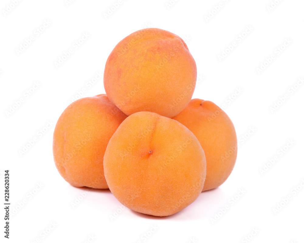 Yellow peach isolated on the white background Yellow peach isolated on the white background