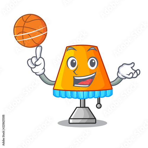With basketball character table office lamp in indoor