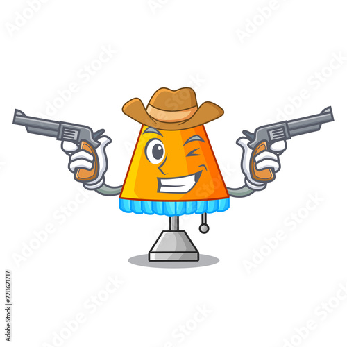 Cowboy character table office lamp in indoor