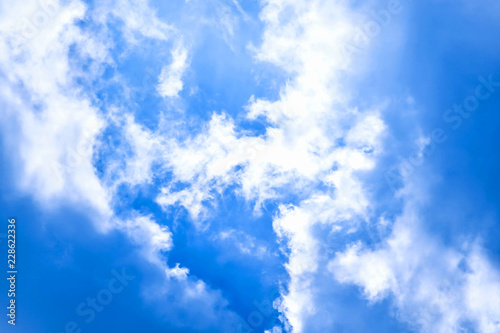 BLUE SKY WITH WHITE CLOUDS