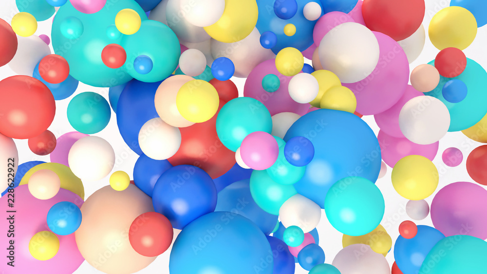 3d rendering picture of colorful balls.