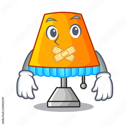 Silent modern table lamp isolated on mascot