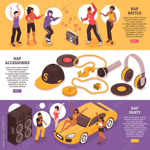 Rap Music Horizontal Banners 