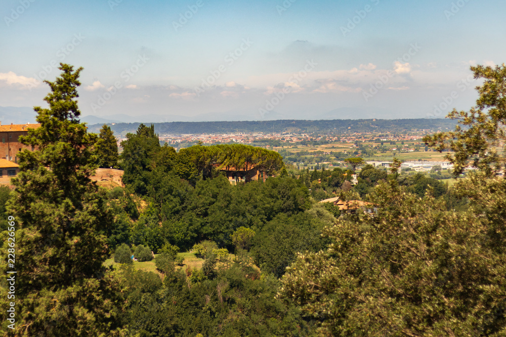 panoramic view of the landscape in toscane italy
