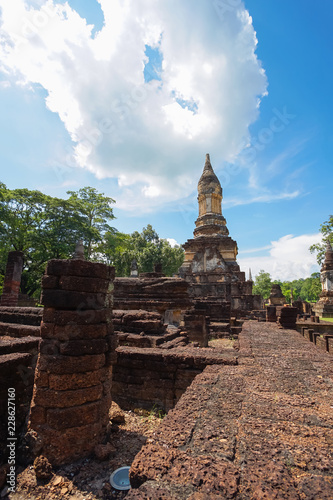 Wat Jedi Jed Teaw temple in Sukhothai province  Thailand.