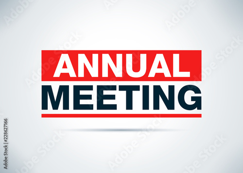 Annual Meeting Abstract Flat Background Design Illustration
