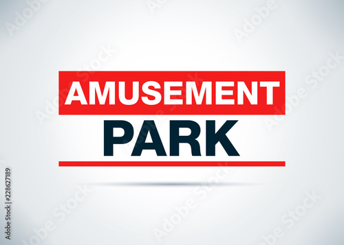 Amusement Park Abstract Flat Background Design Illustration