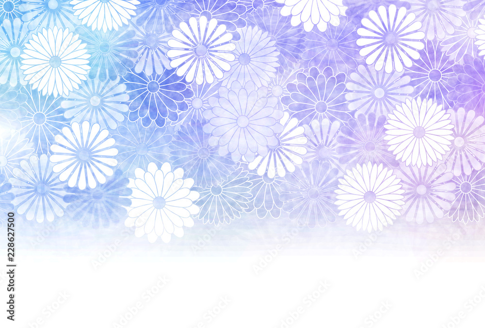 菊 喪中 はがき 背景 Stock Vector Adobe Stock