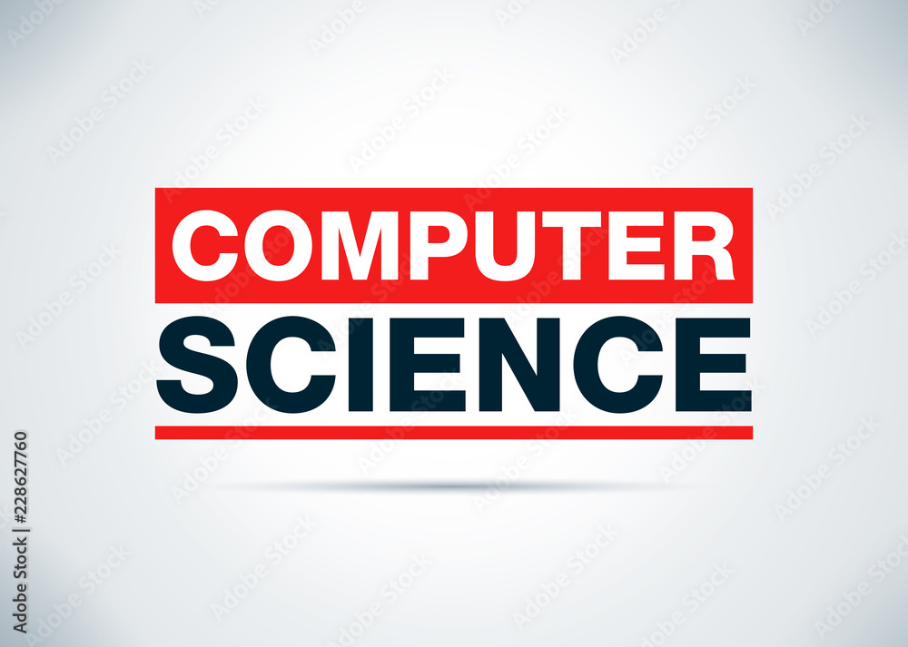 Computer Science Abstract Flat Background Design Illustration Computer Science Abstract Flat Background Design Illustration