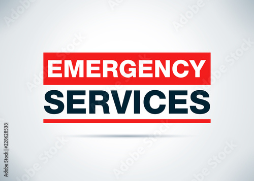Emergency Services Abstract Flat Background Design Illustration
