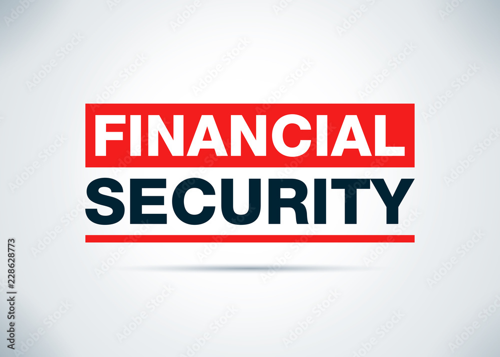 Financial Security Abstract Flat Background Design Illustration