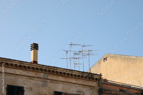 Old roof antennas