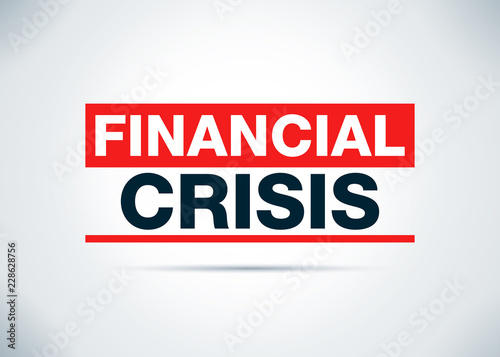 Financial Crisis Abstract Flat Background Design Illustration