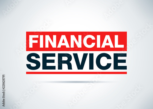 Financial Service Abstract Flat Background Design Illustration