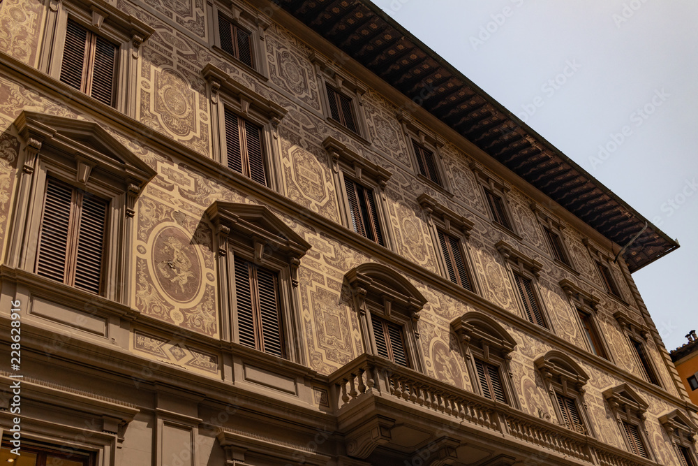 italian facade in firenze italia