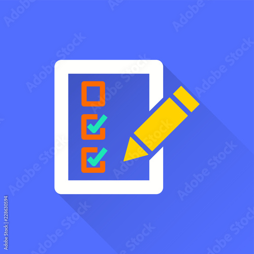 Survey - vector icon for graphic and web design.