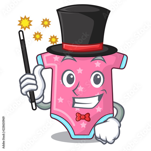 Magician baby wool clothes isolated on mascot